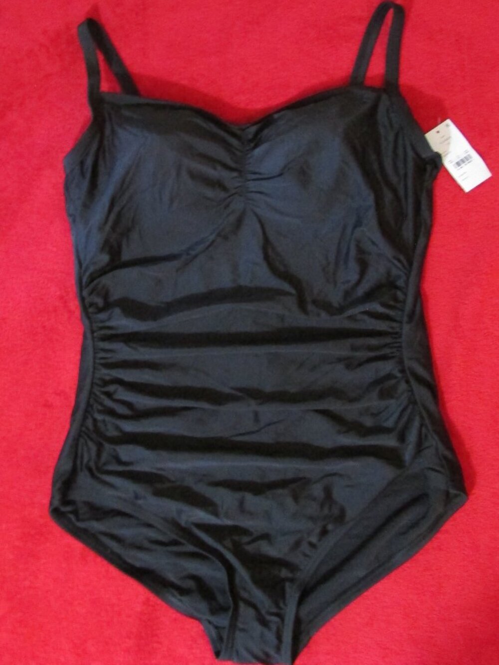 Land's End Black One Piece Swimsuit Full Coverage